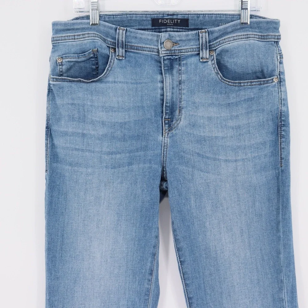Fidelity Denim Men's Jimmy Posse Slim Straight Jeans Medium Wash Blue Size 34